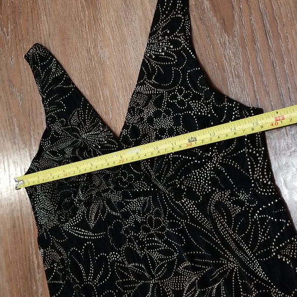 (10P) Jessica Tropical Palm Print Midi High Low Empire Waist Dress Vacation Boho - Picture 5 of 6